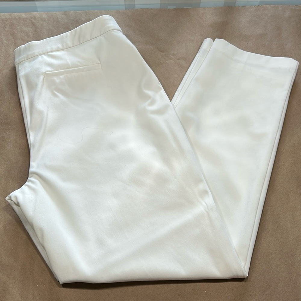 Alfani Off White Dress Straight Leg Trouser Sz 16